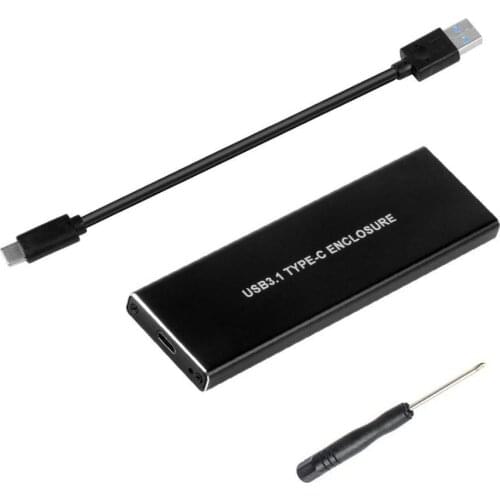 NVMe PCIE USB3.1 HDD Enclosure M.2 To USB Type C 3.1 M KEY SSD Hard Disk Drive Case External Mobile Box