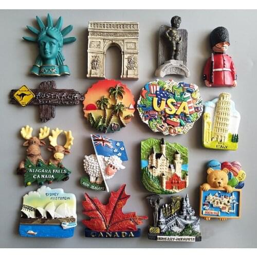 New Zealand French Brussels Italy Sicily Italy Australia Sydney Germany United States Hungary British Tourism Fridge Magnets