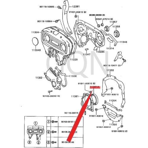 Engine rear oil seal 1988-Toy ota CAM RYW IND OMS CEP TER crankshaft rear oil seal front and rear crankshaft half shafts