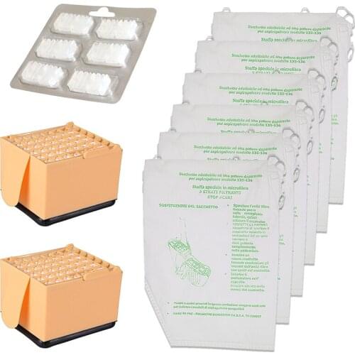 6 Pieces Bags For Vorwerk Vacuum Cleaner + 2 Hygienic Microfilters+ Profumin, Accessories Kit For Vorwerk Kobold VK135 VK136