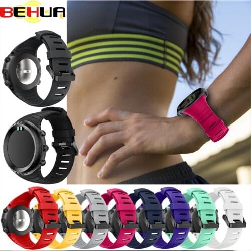 Fashion Sports Watch strap silicone strap + buckle fasteners For SUUNTO CORE replace the electronic watch men Woman wristband
