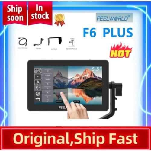 Feelworld F6 PLUS Monitor Aluminum Alloy 5.5 Inch Touch Screen Director Monitor DSLR Camera 4K Micro Single Display