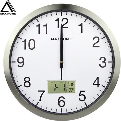 MAX HOME Wall Clock For Home Kitchen Office Drop Ship Wall Clock High Quality Vintage Style Non-Ticking Antique