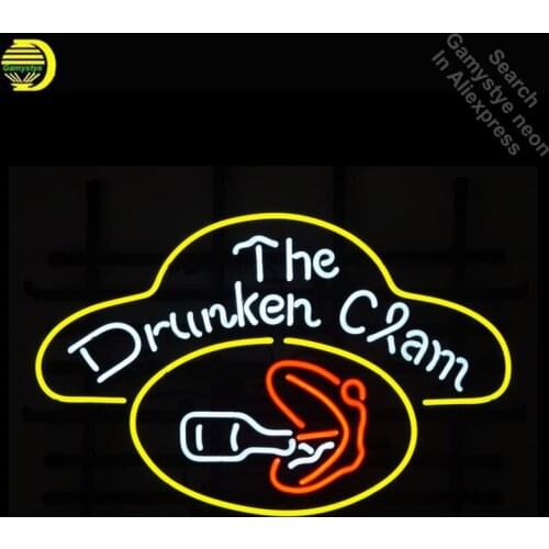 Neon Signs for Dunken the Clam Neon Light Sign Handcrafted Restaurant Neon Bulbs Glass Tube Decorate Room Elephant dropshipping