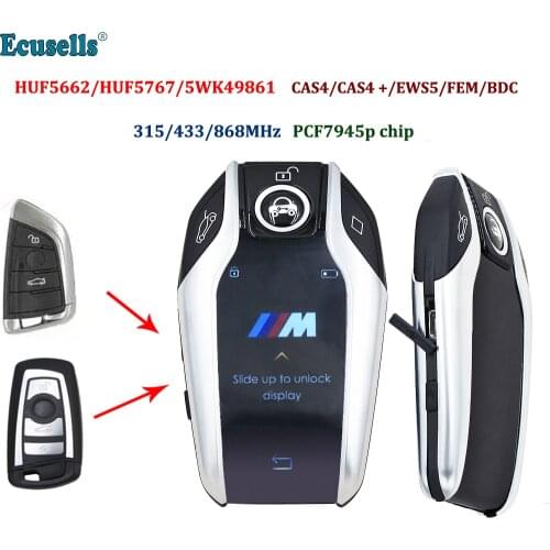 New Modified Boutique Smart LCD Key 315MHz/433MHz/868MHz for BMW 3 5 7 F Series FEM/BDC/CAS4/CAS4+ HUF5662 HUF5767 5WK49861