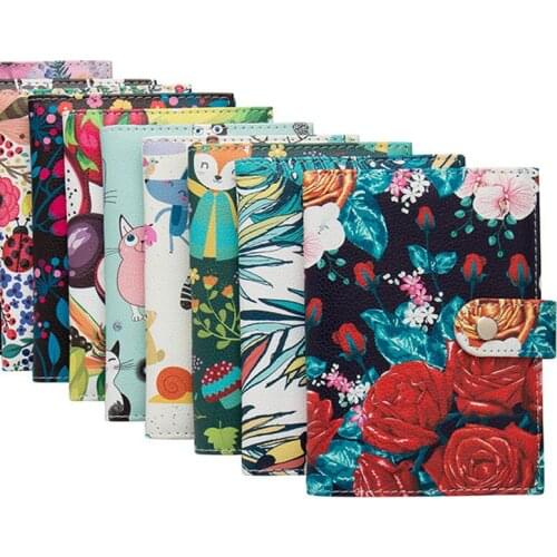 Unisex High Quality Hasp Cartoon passport Cover for ID Card Holder Protector Case Multi-function PU Passport Clip Buckle Bag