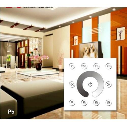 P5 AC85-265V single color multizone led dim touch panel dmx dimmer controller