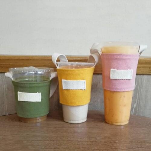Portable Hand Shake Cup Tote Bag Beverage Cup Set Anti-Hot Tea Cup Cover Mug Sleeve Wrap Drinking Bottle Bag Accessories