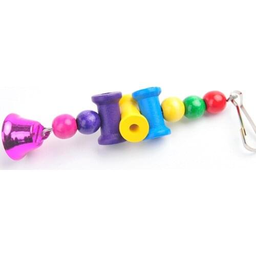 Bird Bite Toy Ring Bell Parrot Hamster Hanging Swing Chain Toy Parakeet Chew Toy Parakeet Accessories