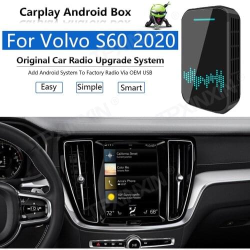 Radio Upgrade Carplay Android Auto Audio For Volvo S60 2020 Apple Wireless AI Box Car Multimedia Player GPS Navi