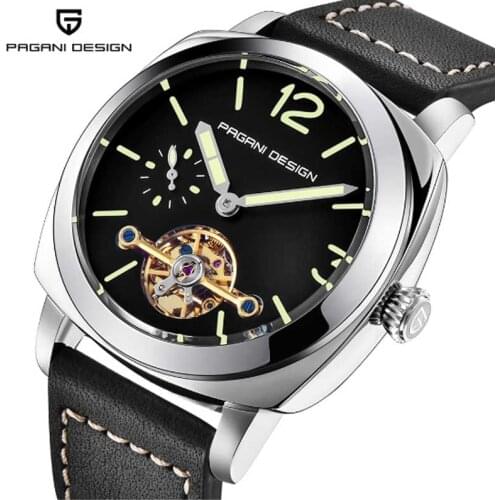 PAGANI DESIGN Luxury Tourbillon Mechanical Watches Water Resistant 30M Genuine Leather Fashion Casual Business Automatic Watch