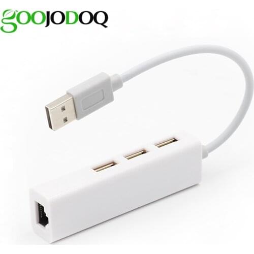 USB Ethernet USB Hub to RJ45 Lan Network Card 10/100 Mbps Ethernet Adapter for Mac iOS Laptop PC Windows RTL8152 USB 2.0 Hub