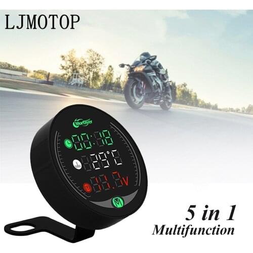 5-in-1 Motorcycle Meter Time Water Temperature Voltmeter USB Display Table For Gas Gas EC2T FSE FSR 250 300 TC125 TE125