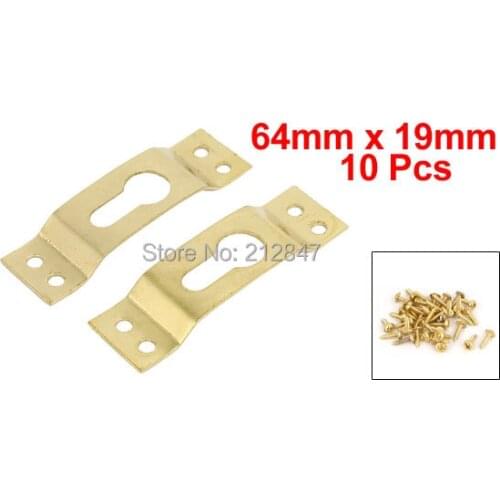 64mm x 19mm Metal Wall Hanging Picture Photo Frame Hidden Hooks Hangers 10PCS