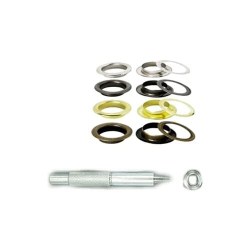 100 Sets 1/2'' 10mm Grommet Eyelets + One tool for Canvas Clothes Leather Self Backing silver gold gun black bronze Color Choice