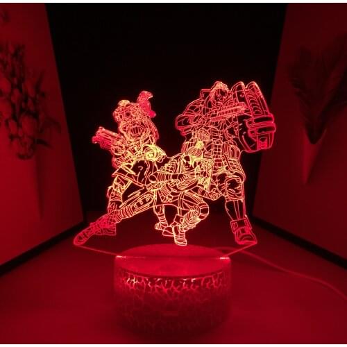 Ainme 3D LED Lamp Armed Forces Figure for Cool Birthday Gift Night Light Bedroom Decoration Lamp Manga Acrylic Table Light