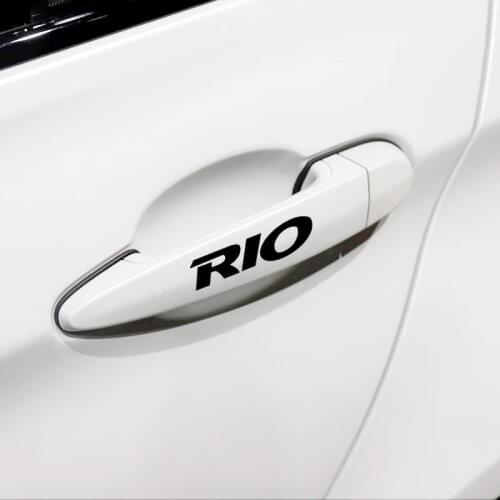 4pcs/set Car Door Handle Reflective Car Stickers Decoration Car styling Door handle Decal for KIA RIO K2 2010-2017