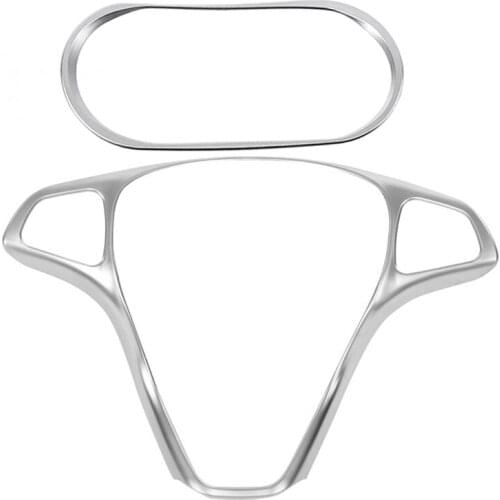 Car Steering Wheel Button Frame Trim Cover For Mercedes Benz Vito 2017 Silver Chrome With Chrome Cup Holder Cover Trim Accessory