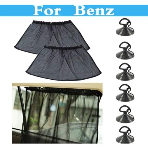 Car Sunshade Sucker Side Window Curtains Shade Cloth For Benz Amg A B E C S Glass Cla Gla Cls Gle Glc A45 C63s