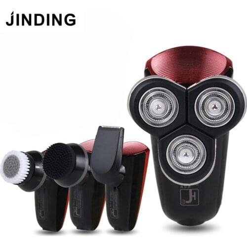 4 In 1 Mens Electric Shaver Razor Beard Shaver Hair Trimmer Bald Washable Facial Cleansing Machine USB Rechargeable