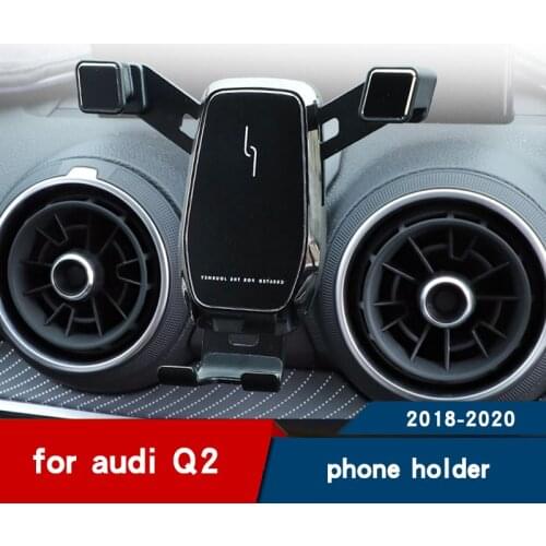 For Audi Q2 Phone Holder 2019 2020 Q2 Interior Air Vent Mobile Phone Stand Navigation Bracket Car Assessoires Interior Women