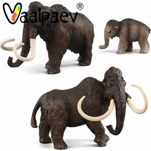 Long Tooth Elephant Family Ancent Animals Zoo Forest Simulation Action Figures Modles Collection Decoration Toys For Kids Home