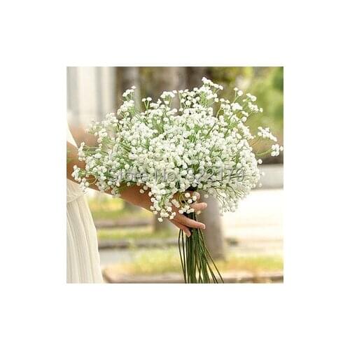 12 pcs artificial babys breath for bridal bouquet wedding center pieces Home Decor baby breath aisle decor