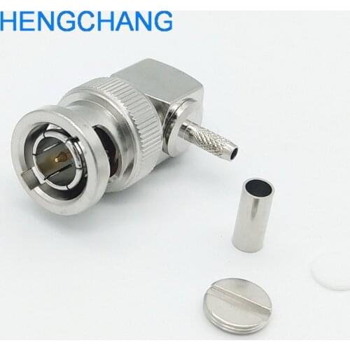 10pcs right angle BNC connector for RG179 Coaxial cable 75ohm bnc male connetor