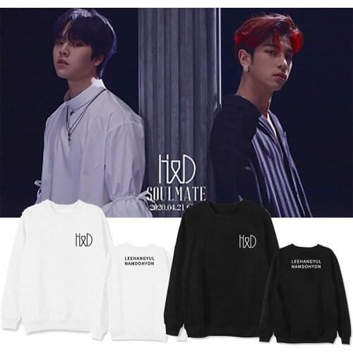 Kpop H&D (HD) Mini Album Soulmate Same Member Name Printing Pullover Hoodies Kpop Unisex Fleece/thin Sweatshirt Pullovers Tops