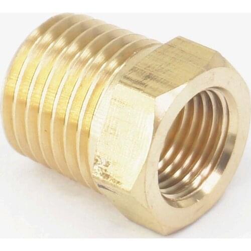 Brass Pipe Fitting Coupler 1/4" NPT Male x 1/8" NPT Female Reducing Bushing Brass Pipe Fitting Connector 229 PSI