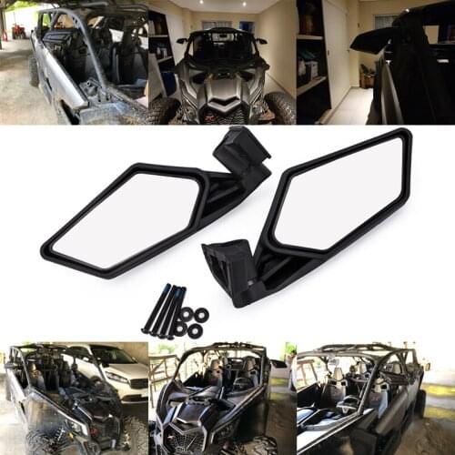 UTV Rearview Adjustable 4x4 Racing Side Mirrors Set for Can-Am Maverick X3 & MAX SSP for Suzuki King Quad 450 Quad 2017-2021