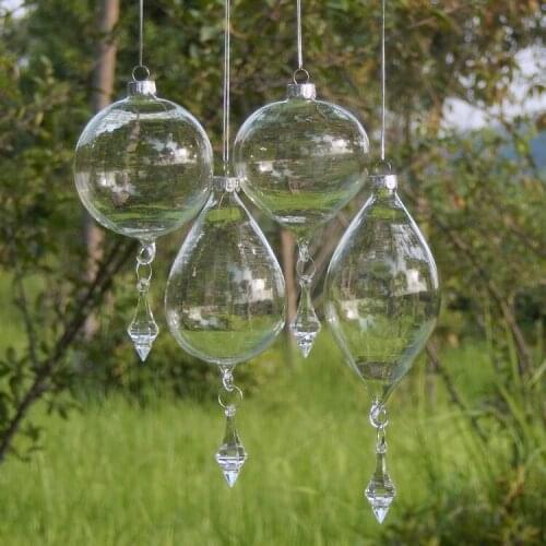 Christmas transparent glass ball decoration pendant, window decoration, shopping mall counter display, party props