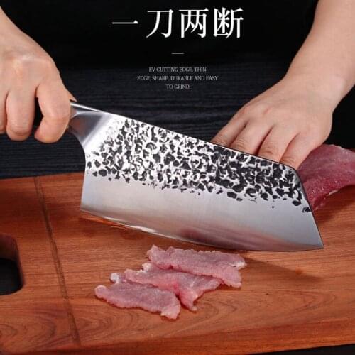 YAMY&CK Hand forged kitchen knives sharp slicing knife high hardness meat cleaver kitchen knife chef special knives Tang Knife