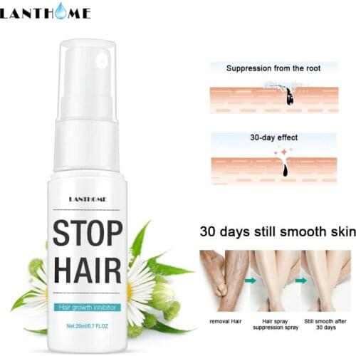 20ML Permanent Painless Hair Removal Spray Stop Hair Growth Inhibitor Shrink Pores Skin Smooth Repair Moisturizing Essence TSLM1