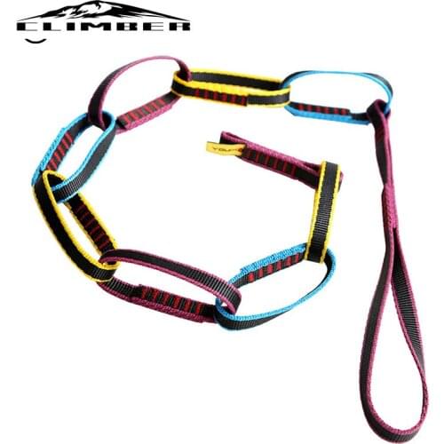 Outdoor Climbing Equipment Downhill Forming Ring Sling Daisy Chain Daisy Rope Nylon Daisy Chain Personal Anchor System
