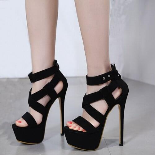 16cm Stiletto Heels Women Sandals Summer 2021 Female Shoes 6cm Platform Heels Gladiator Sandals Ladies Shoes And Sandals