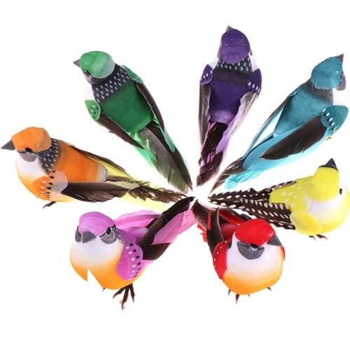 1/2/12pcs Foam Artificial Bird Flower Supplies For Wedding Christmas Tree Decoration DIY Scrapbooking Wreath Fake Flowers