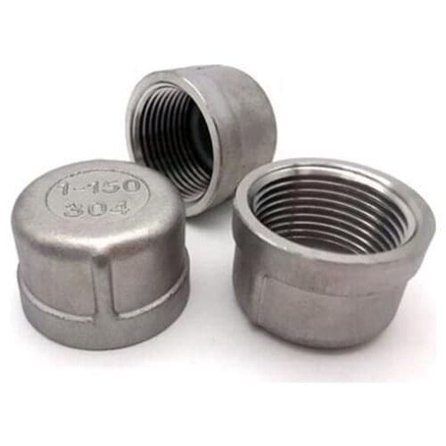 1/8'' - 2'' BSP Female Thread Round End Cap 304 Stainless Steel DN6 - DN50 Water Pipe Fitting Joint Connector