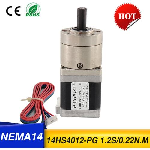 For 3D Printer 14HS4012 -PG Extruder Gear nema14 Stepper Motor Ratio 100-1 139-1 Optional Planetary