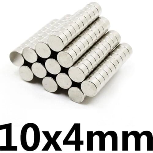 10/20/50PCS 10x4 mm Neodymium Magnet Super Strong 10mmx4mm Powerful Magnets 10x4mm Permanent Small Round Magnet 10*4 mm
