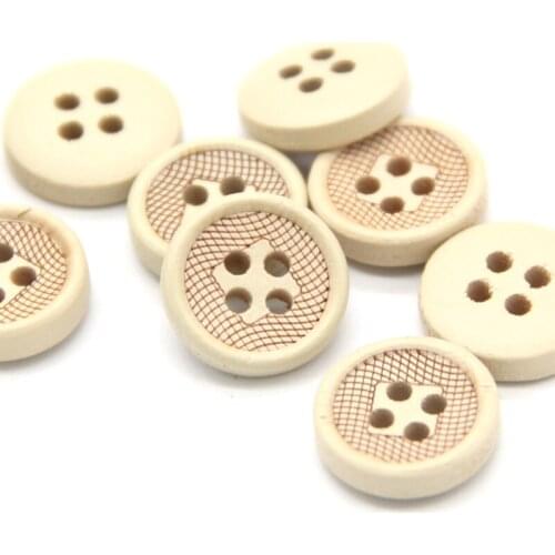 13mm Natural Wooden Sewing Buttons For Clothing Children Sweater Coat Kids Eco-friendly DIY Crafts Sewing Accessories Wholesale