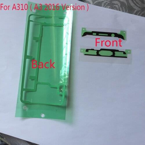 20sets/lot Original Front Frame Sticker + Rear Back Cover case Door Adhesive For Samsung Galaxy A310 A510 A710 ( 2016 Version)