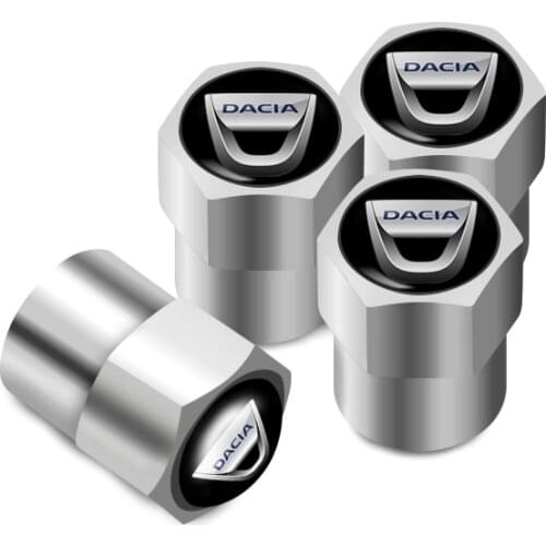 4Pcs Metal Tire Valve Caps Car Tyre Air Stems Cover For Dacia Logan Duster Sandero Dokker Lodgy Auto Wheel Accessories