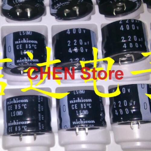 4pcs new NICHICON LS 400V220UF 35X25mm electrolytic capacitor 220uF/400v 85 degrees ls 220UF 400V