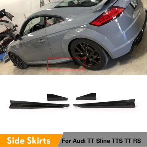 For Audi TTS TTRS TTS Line 2015 - 2018 Side Skirts Carbon Fiber Bumper Lip Bumper Lid Apron Guard Splitters