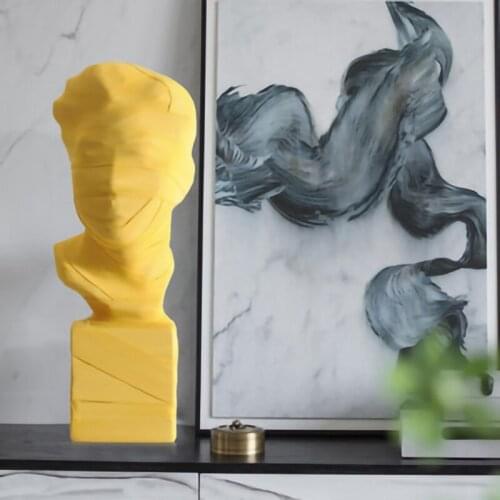 62CM Mummy Bust,Figurine,Nordic Home Decoration,Resin Statue,Living Room Desktop,Modern,Crafts,Sculpture,Ornaments,Accessories