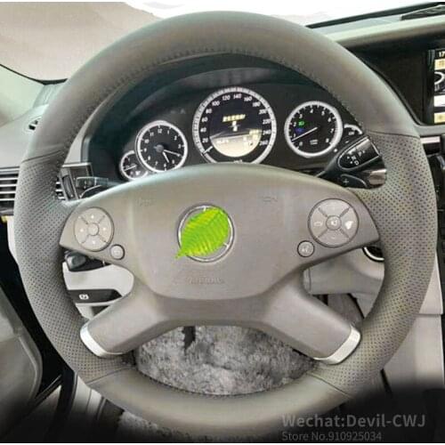 Hand-Stitch Steering Wheel Cover For Mercedes-Benz E-Class C-Class 180E 200 260E 320E 400alcantara leather 300L 2013-2015 2014