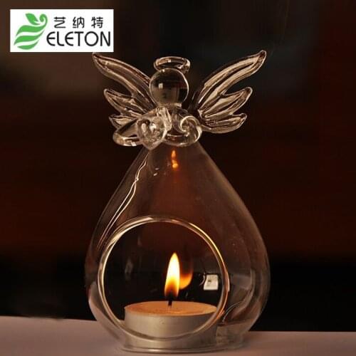 ELETON European Candlestick Candle Holders Transparent glass candlestick lamp holder other European style Wedding Bar Decor