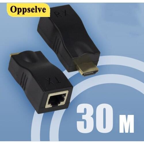 HDMI-compatible Extender 30m LAN Ethernet Cable RJ45 Extension LAN Network Connector for TV Computer Box DVD PS3 STB HDTV HDPC