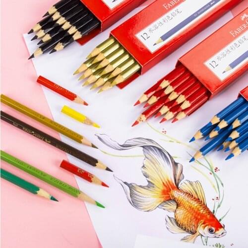 Faber Castell Watercolor Pencil lapis de cor Drawing Painting Professional Water Soluble Colored Pencils For Art Supplies